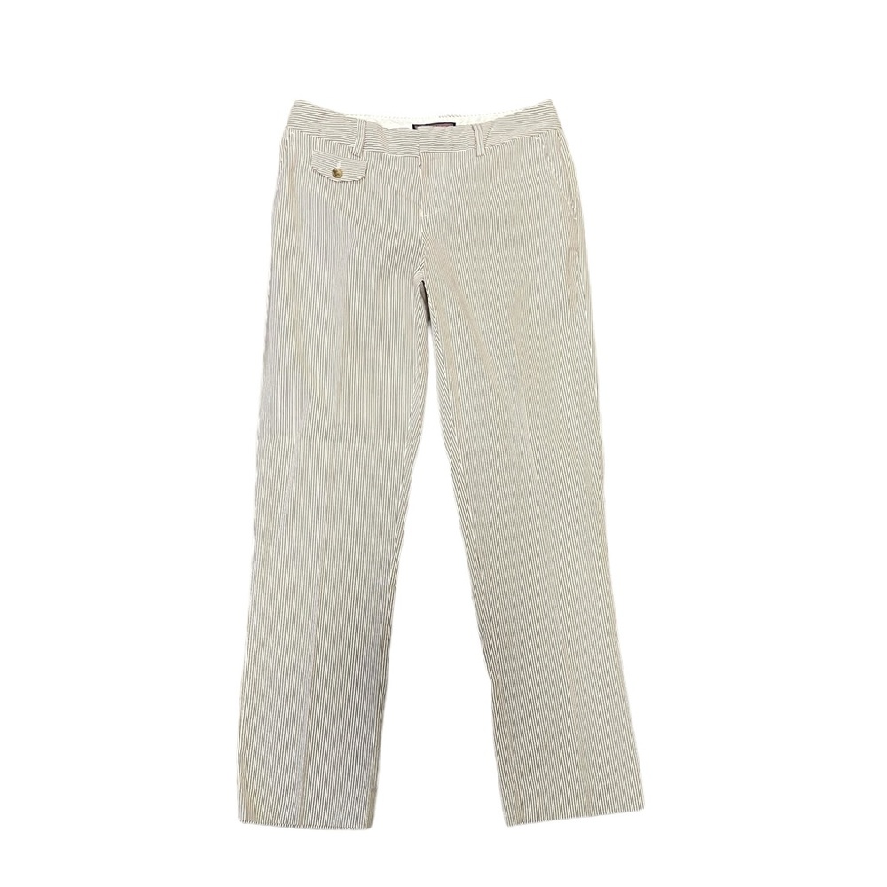 Vineyard Vines women’s size 4 straight white and light brown strip pant. NWOT.